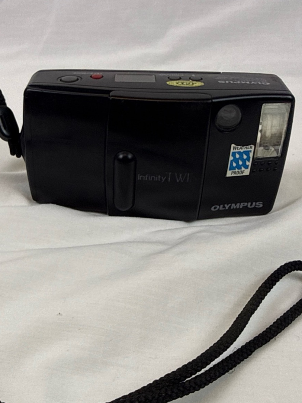 Vintage Olympus Infinity TWIN Compact Point-and-Shoot Camera - Black